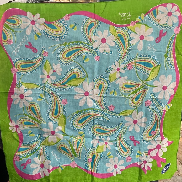 Lilly Pulitzer Accessories Lily Pulitzer Ford Breast Cancer Awareness Bandana Poshmark